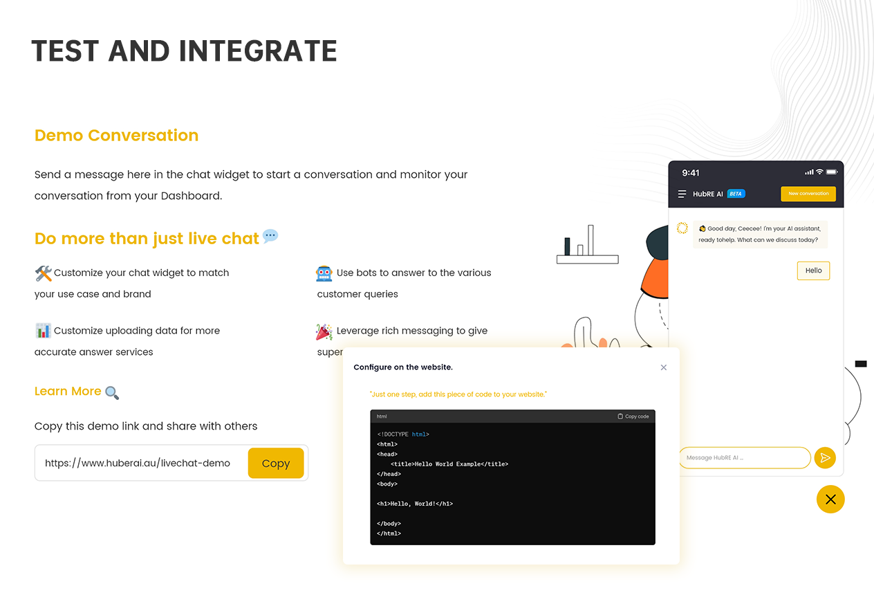 Test and Integrate chat