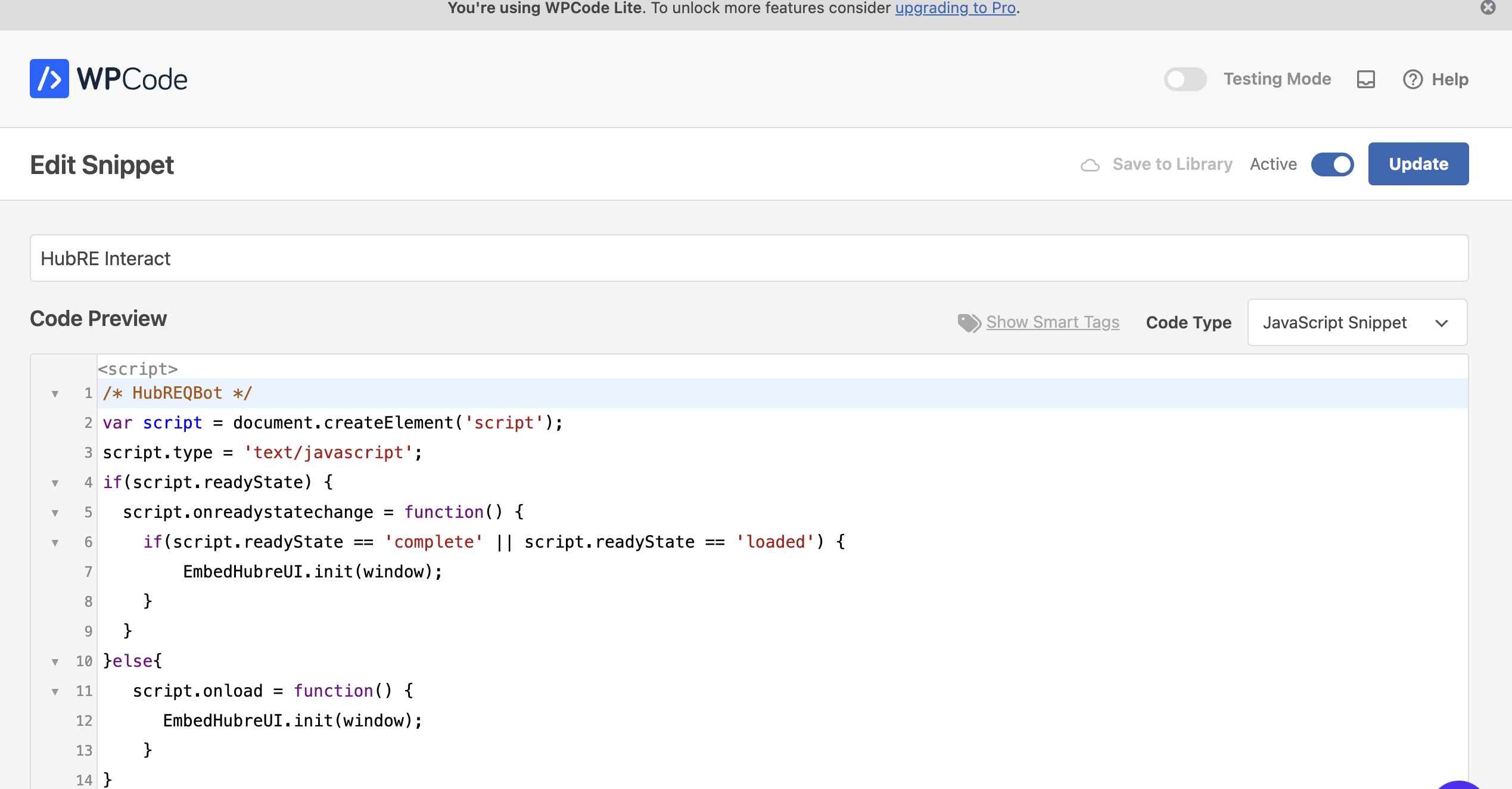 embed hubre on wp 4